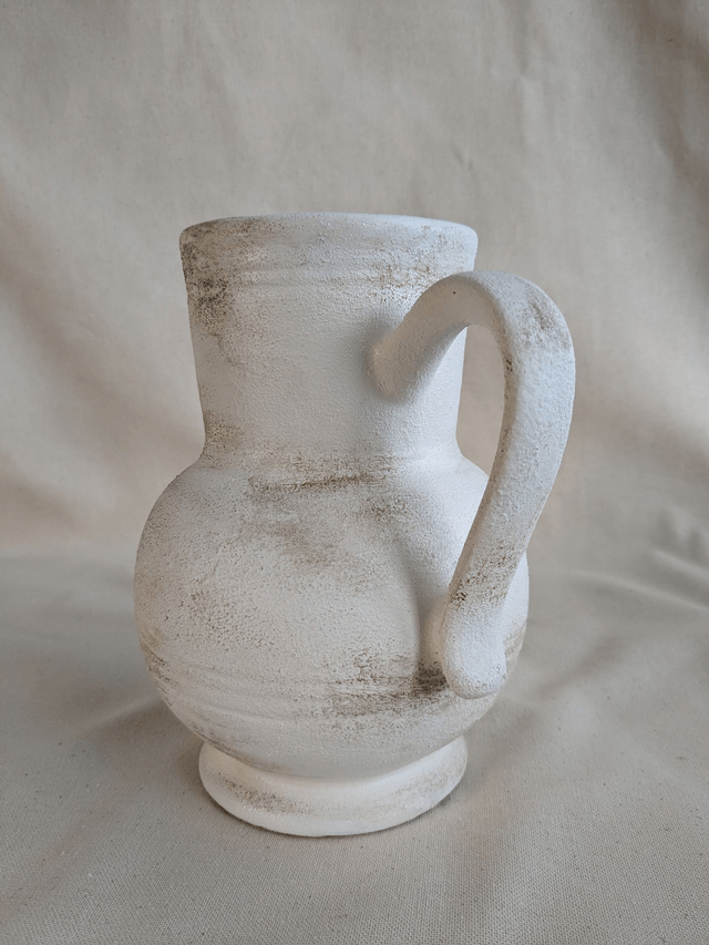 Vase Suzanne pour fleurs séchées - blanc rustique