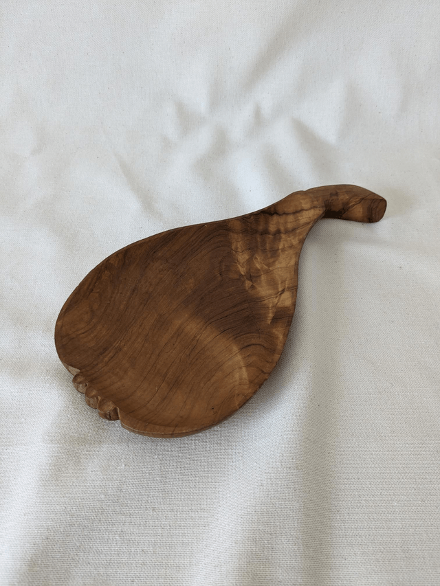 Coupelle poire en bois d'olivier
