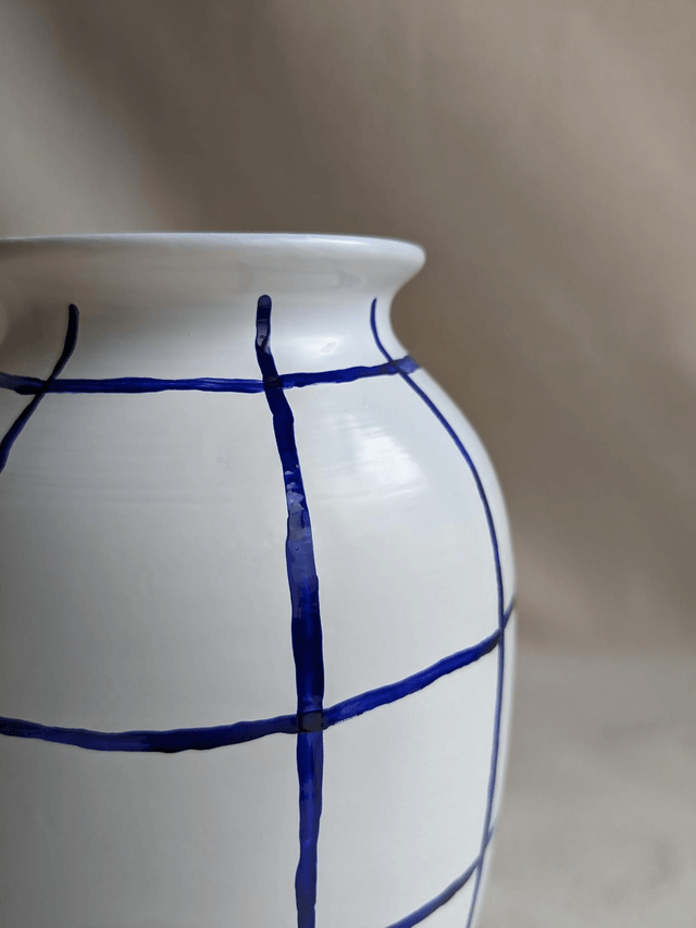 Vase Charlie - rayures bleues