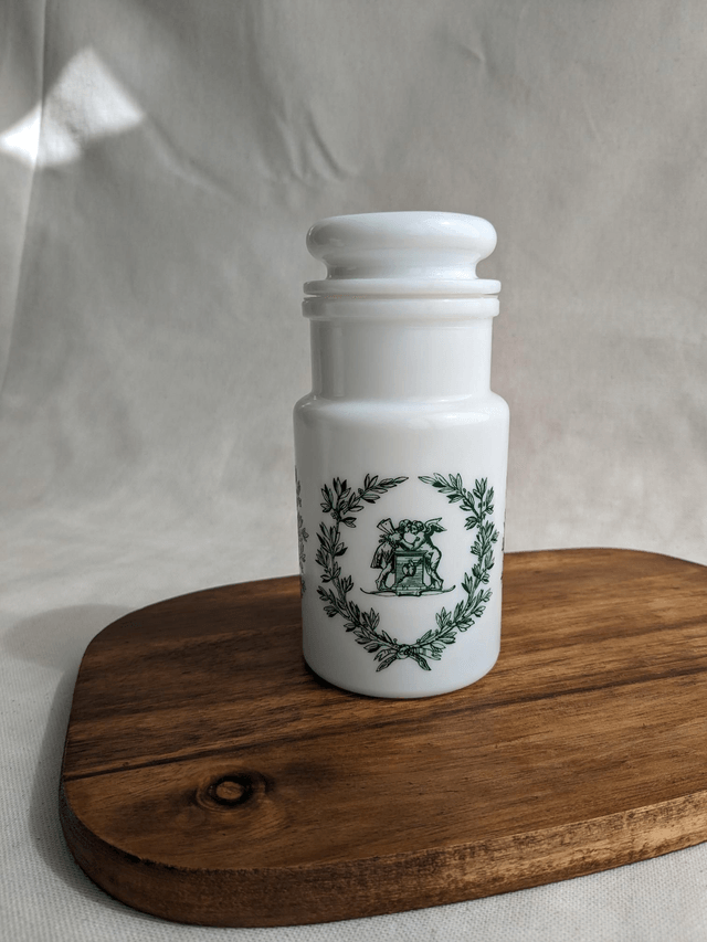 Flacon d'apothicaire en opaline M
