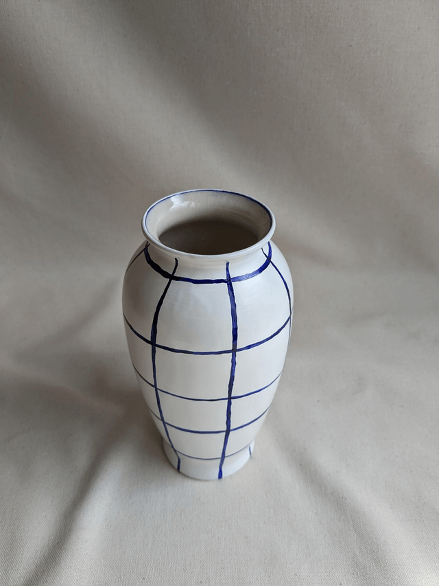 Vase Charlie - rayures bleues