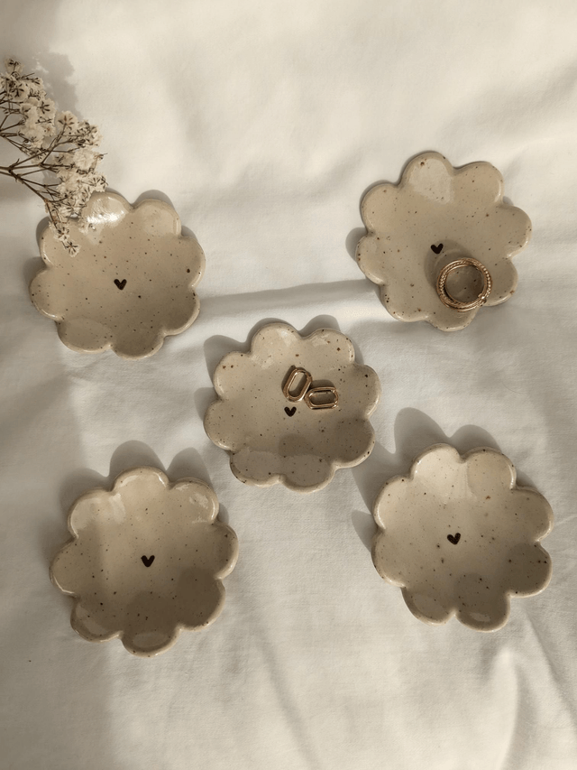 Coupelle à bijoux Colette - fleur pyritée