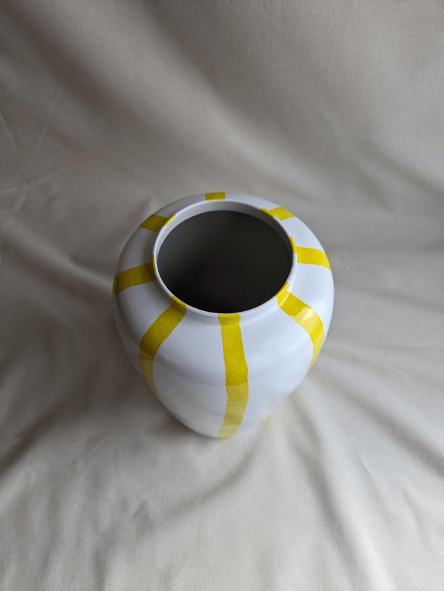 Vase Charlotte - rayures jaunes