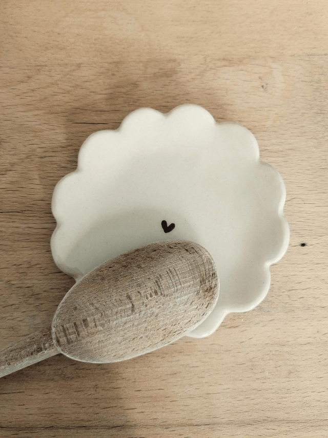 Repose Cuillère Ambre - cœur