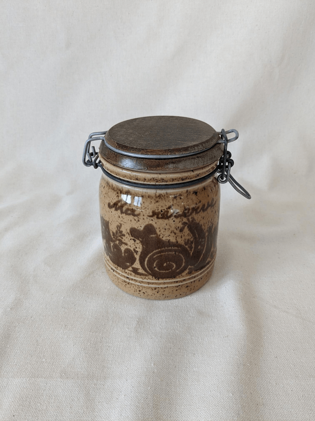 Bocal en céramique et bois