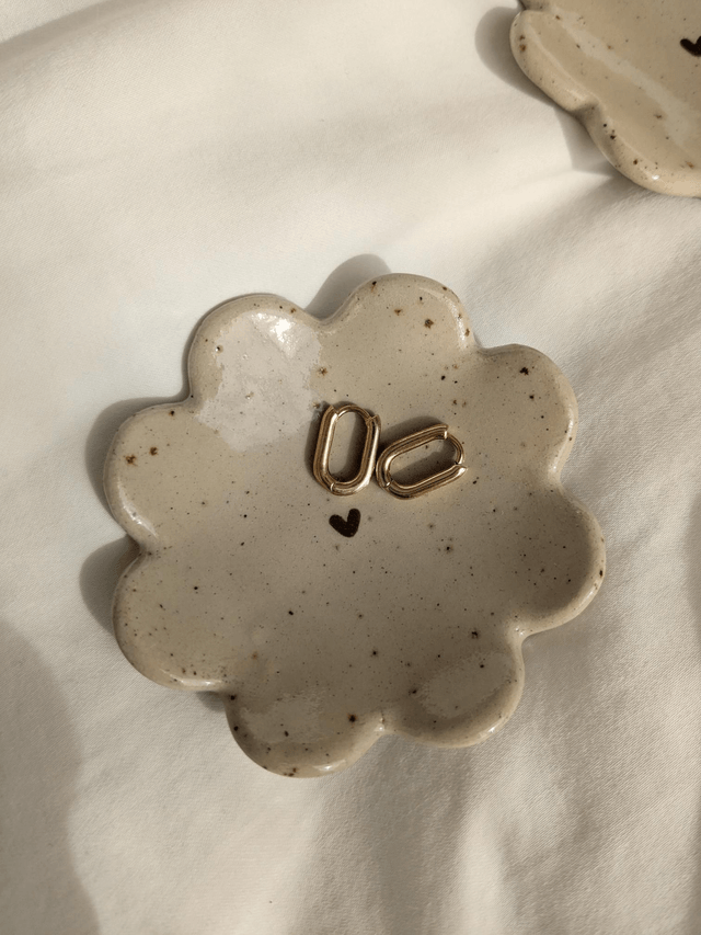 Coupelle à bijoux Colette - fleur pyritée