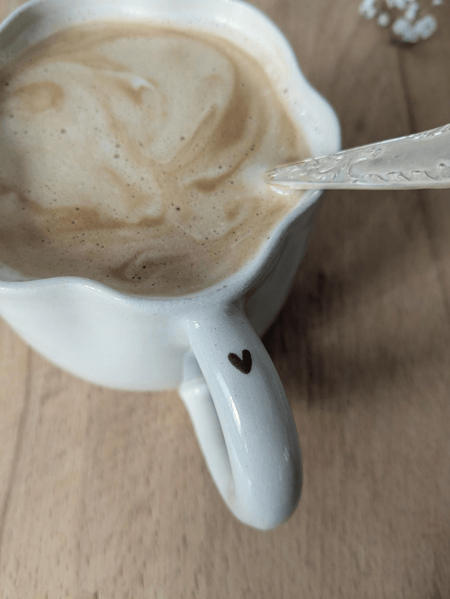 Grande tasse Capucine - grès blanc