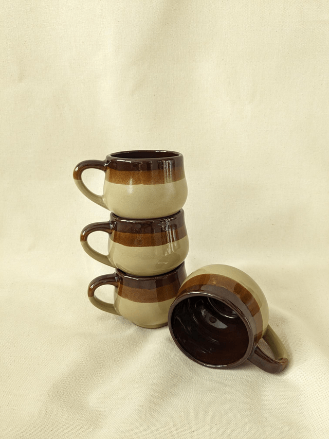 4 tasses à café en grès - années 70