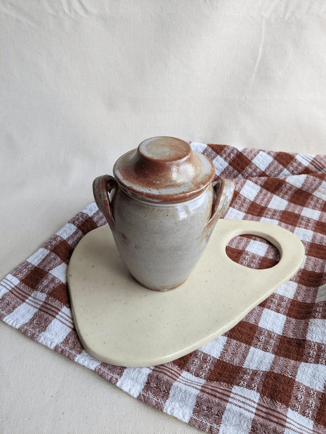 Pot de cuisine ancien en grès