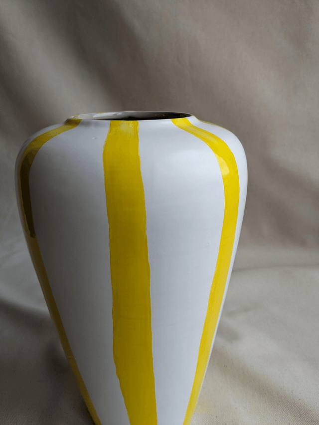 Vase Clémentine - rayures jaunes