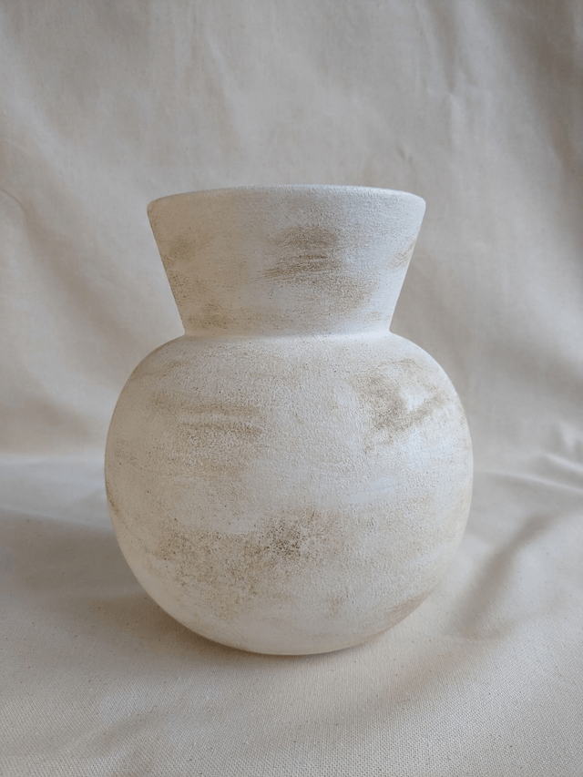 Vase Evy pour fleurs séchées - blanc rustique