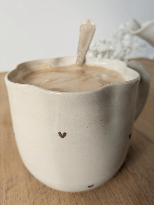 Grande tasse Capucine - grès blanc