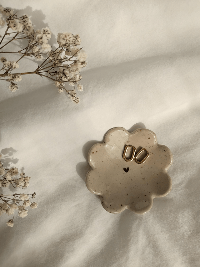 Coupelle à bijoux Colette - fleur pyritée