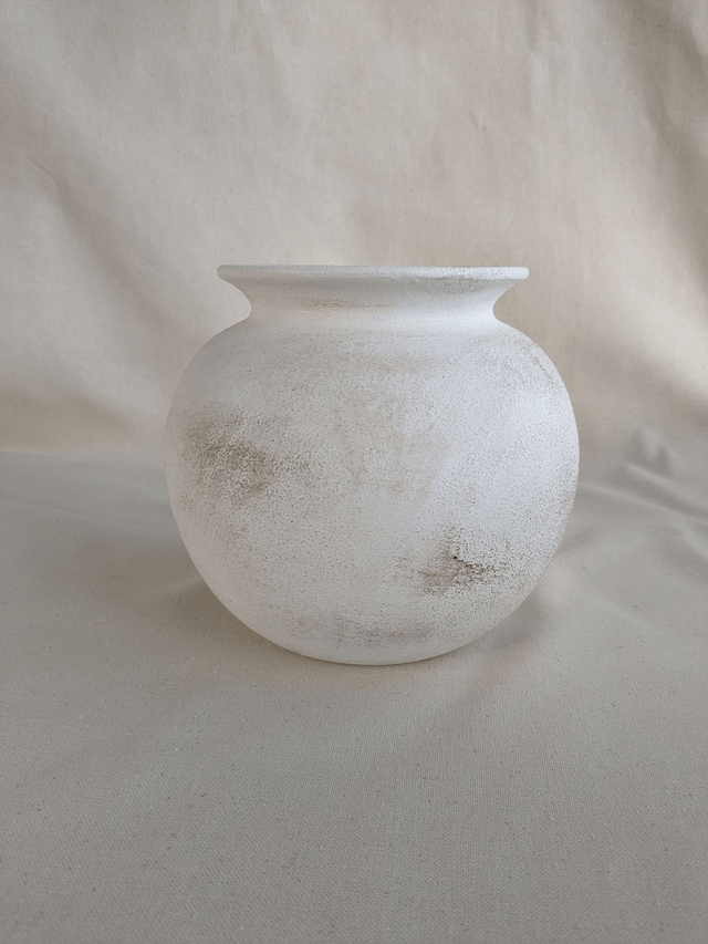 Vase Aria pour fleurs séchées - blanc rustique