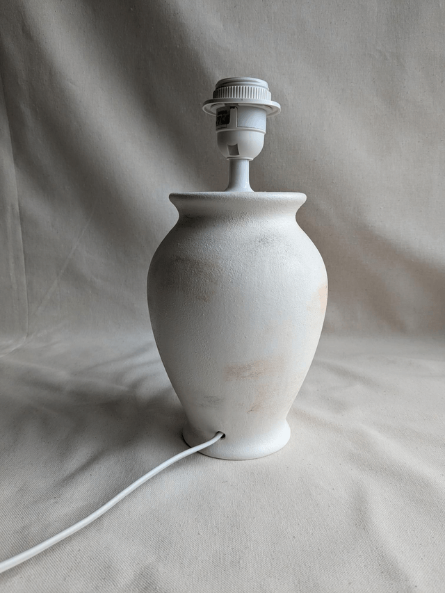 Pied de lampe Agathe - Blanc rustique