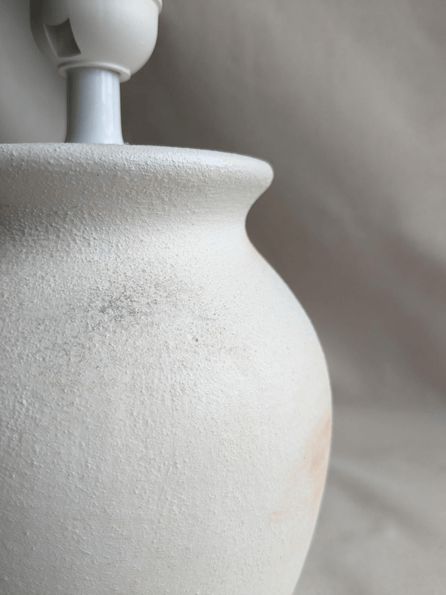 Pied de lampe Agathe - Blanc rustique