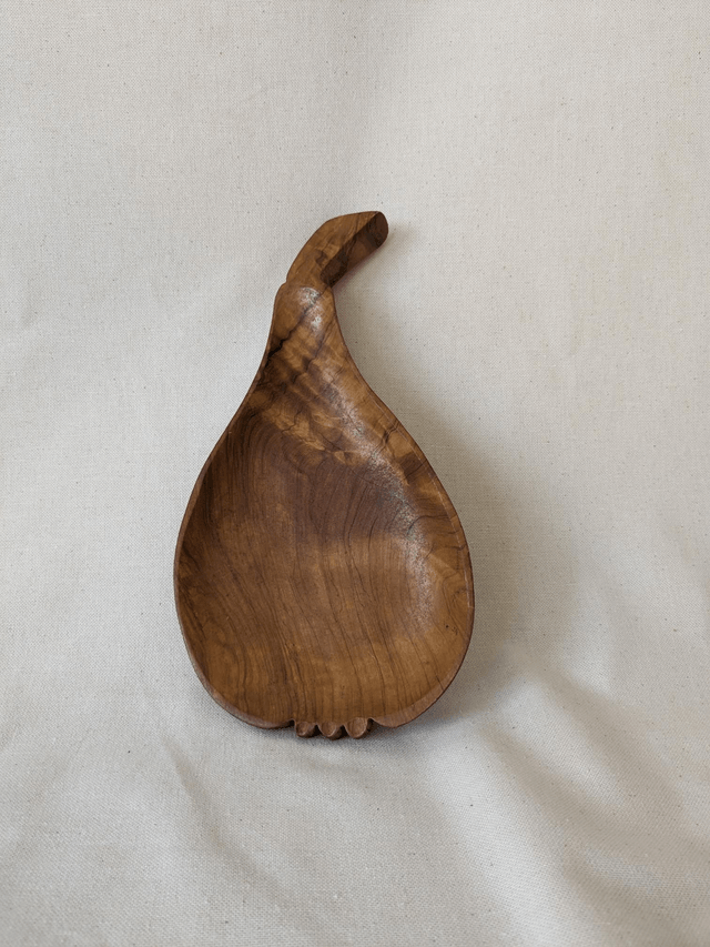 Coupelle poire en bois d'olivier