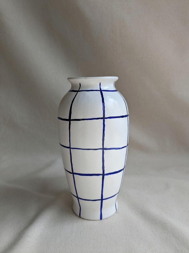 Vase Charlie - rayures bleues