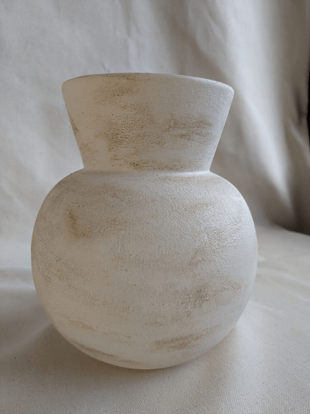 Vase Evy pour fleurs séchées - blanc rustique