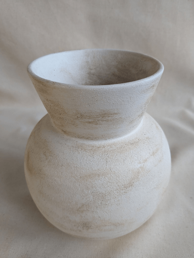 Vase Evy pour fleurs séchées - blanc rustique