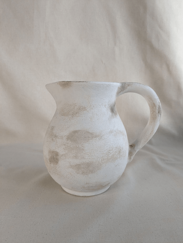 Vase Poly pour fleurs séchées - blanc rustique