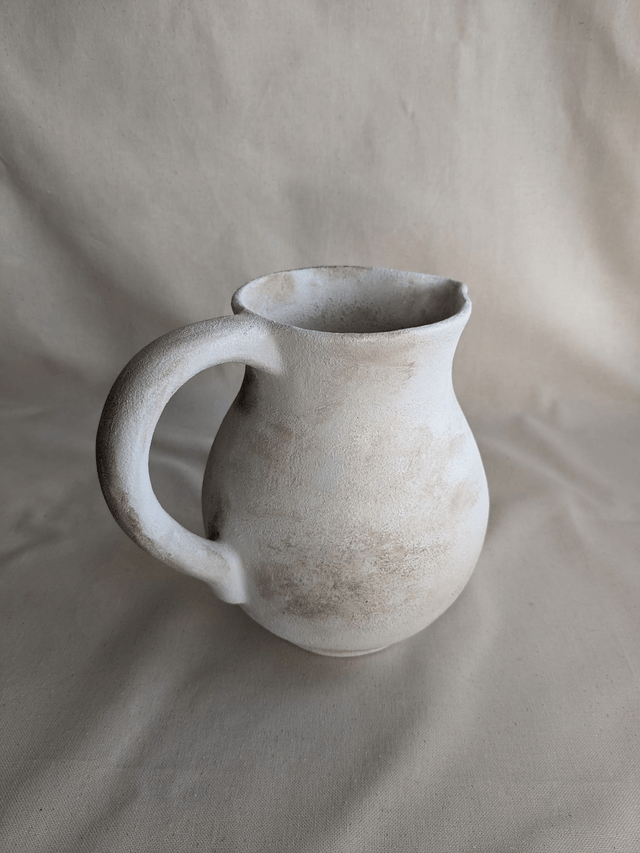 Vase Poly pour fleurs séchées - blanc rustique
