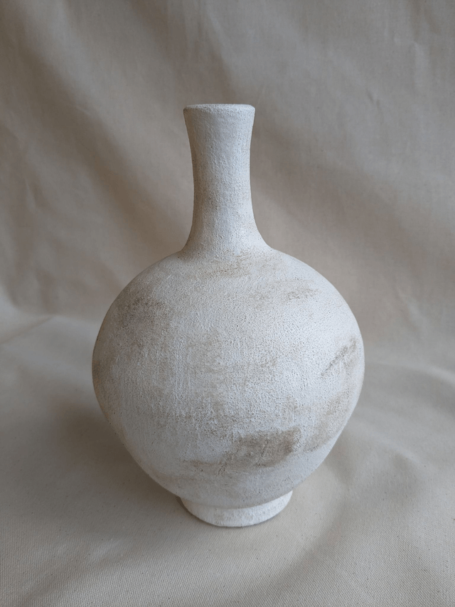 Vase Léonie - blanc rustique