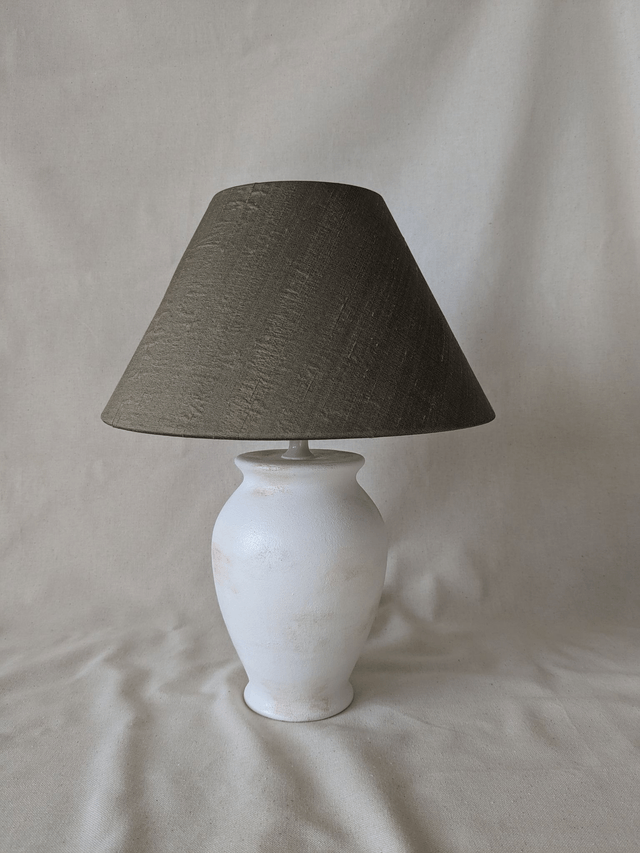 Pied de lampe Agathe - Blanc rustique