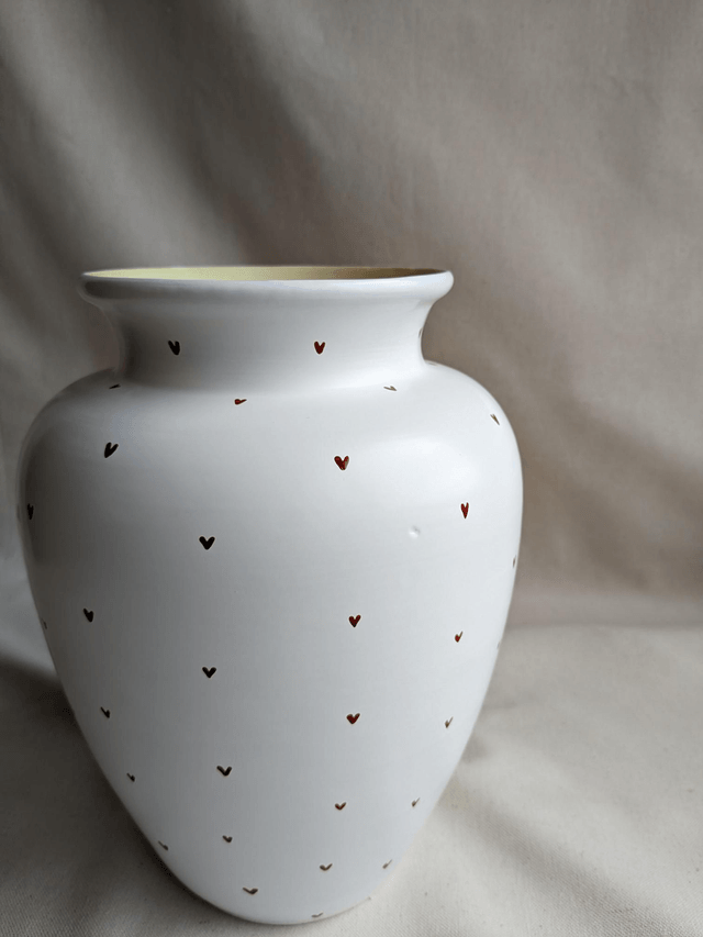 Vase Noémie - cœurs bruns