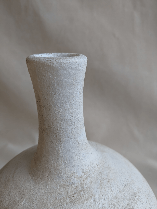 Vase Léonie - blanc rustique