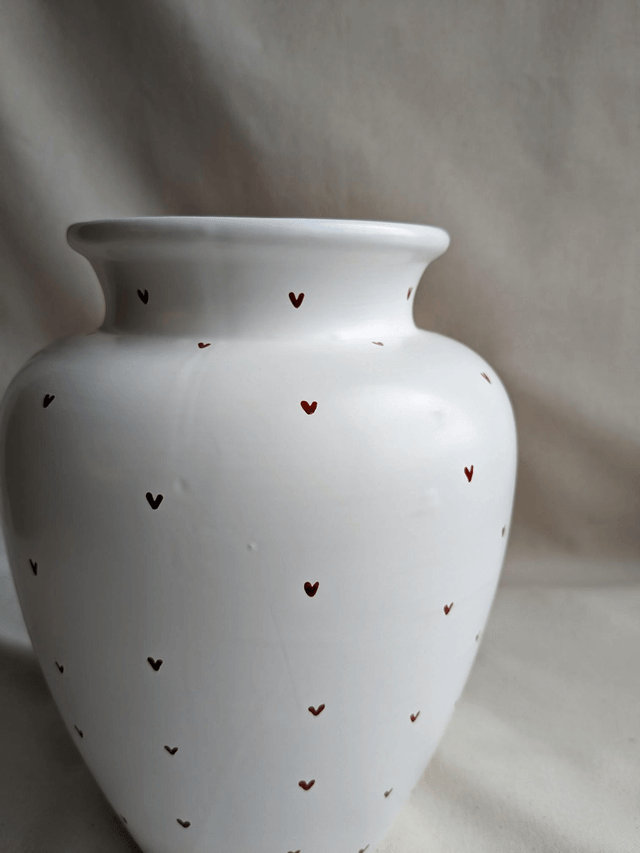Vase Noémie - cœurs bruns