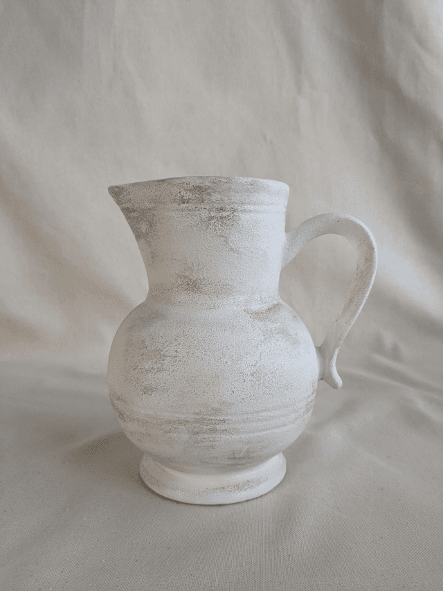Vase Suzanne pour fleurs séchées - blanc rustique