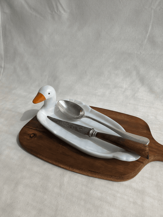 Plat de service à foie gras en céramique