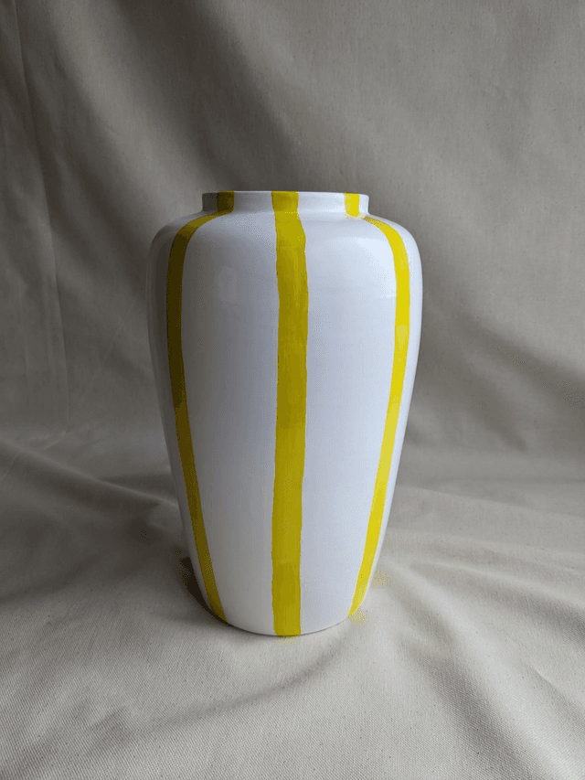 Vase Charlotte - rayures jaunes
