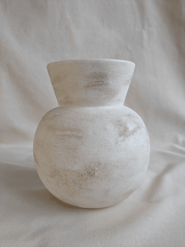 Vase Evy pour fleurs séchées - blanc rustique