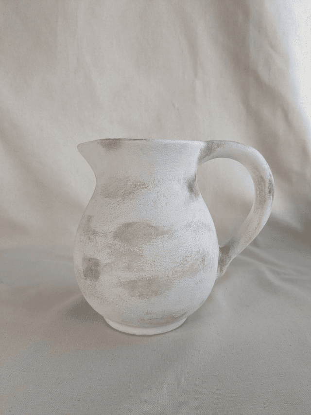 Vase Poly pour fleurs séchées - blanc rustique