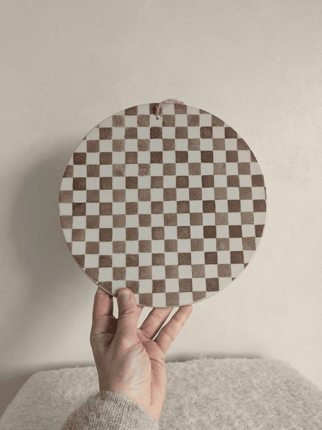 Planche à fromage Garance - damier clair
